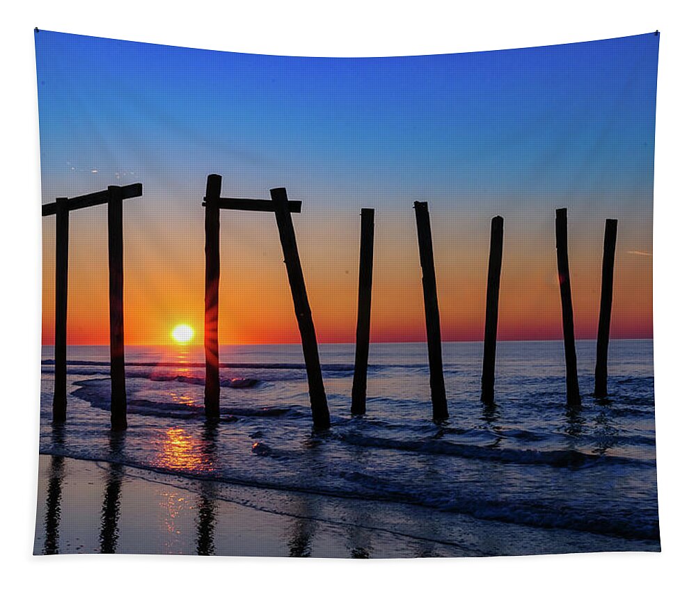 59th Pier Tapestry featuring the photograph Another Sunrise by Louis Dallara