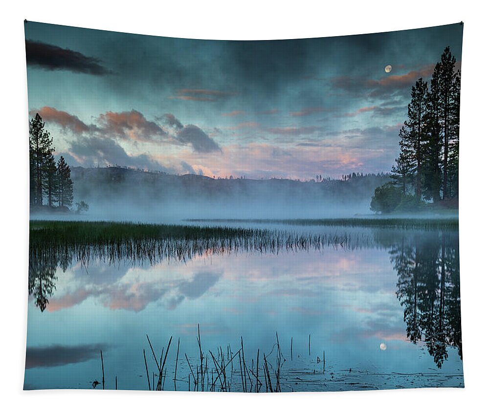 Alone Time Tapestry featuring the photograph Antelope Lake Reflective Dawn by Mike Lee