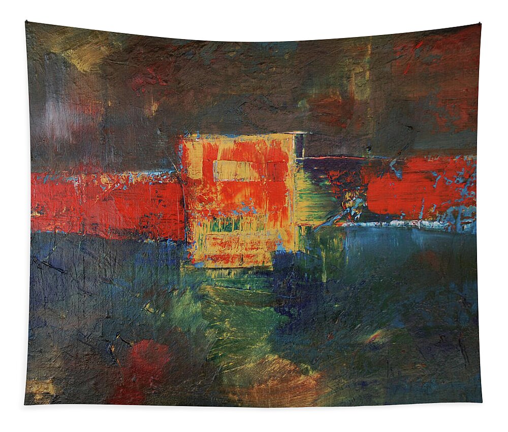 Abstract Tapestry featuring the painting Anthem by Dick Richards