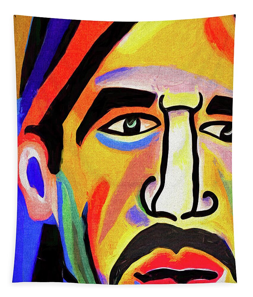 Anthony Tapestry featuring the digital art Anthony Kiedis by Bonny Puckett