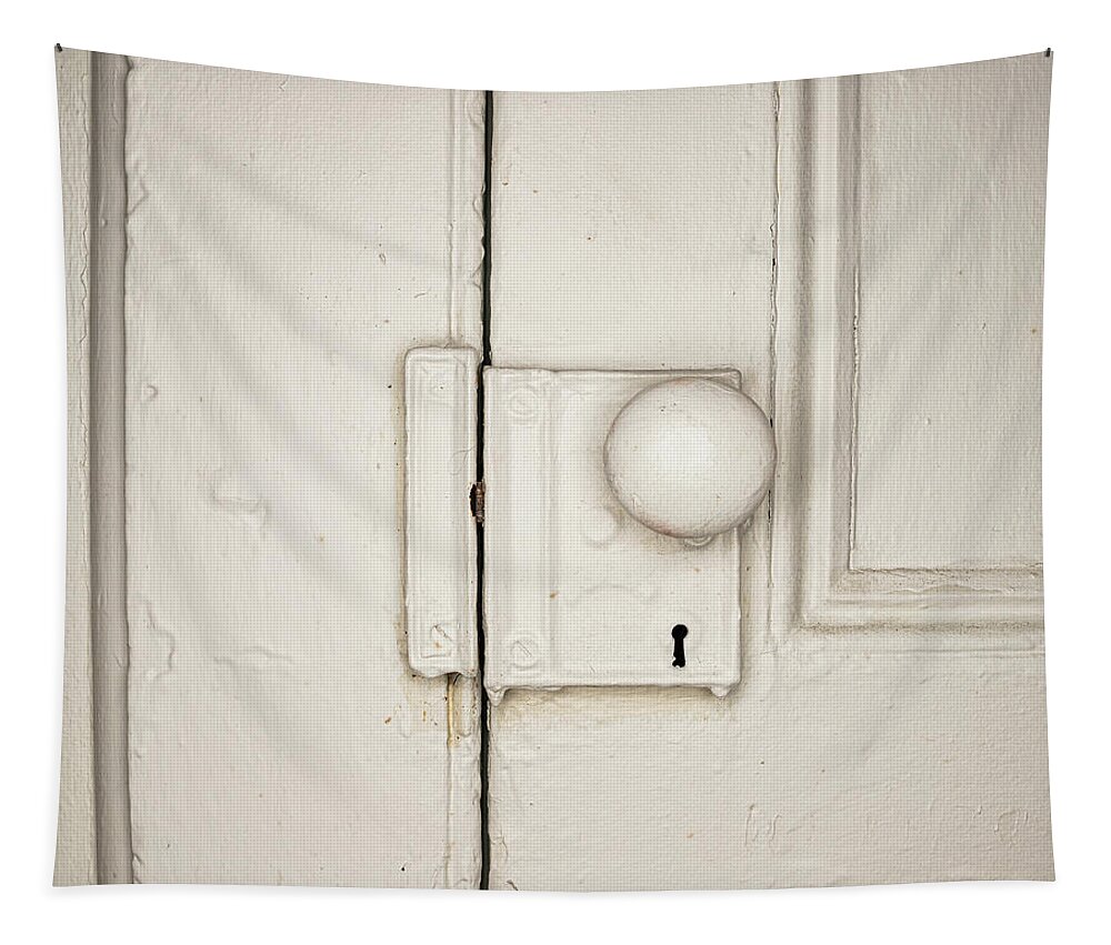 Door Tapestry featuring the photograph Antique Door Knob 4 by Amelia Pearn