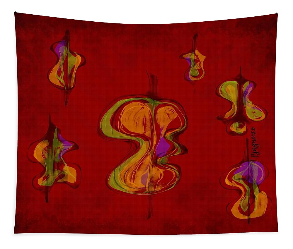 Apples Tapestry featuring the digital art Apples by Ljev Rjadcenko