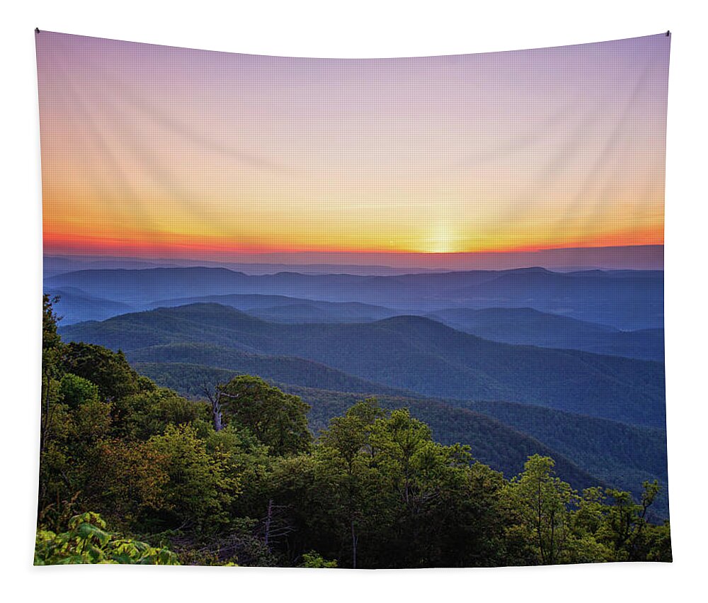 Sunset Tapestry featuring the photograph Arnold Valley Sunset by Tricia Louque