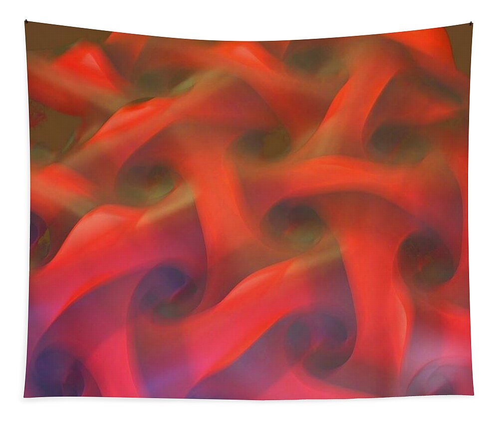 Abstract Tapestry featuring the digital art Thought Process by T Oliver