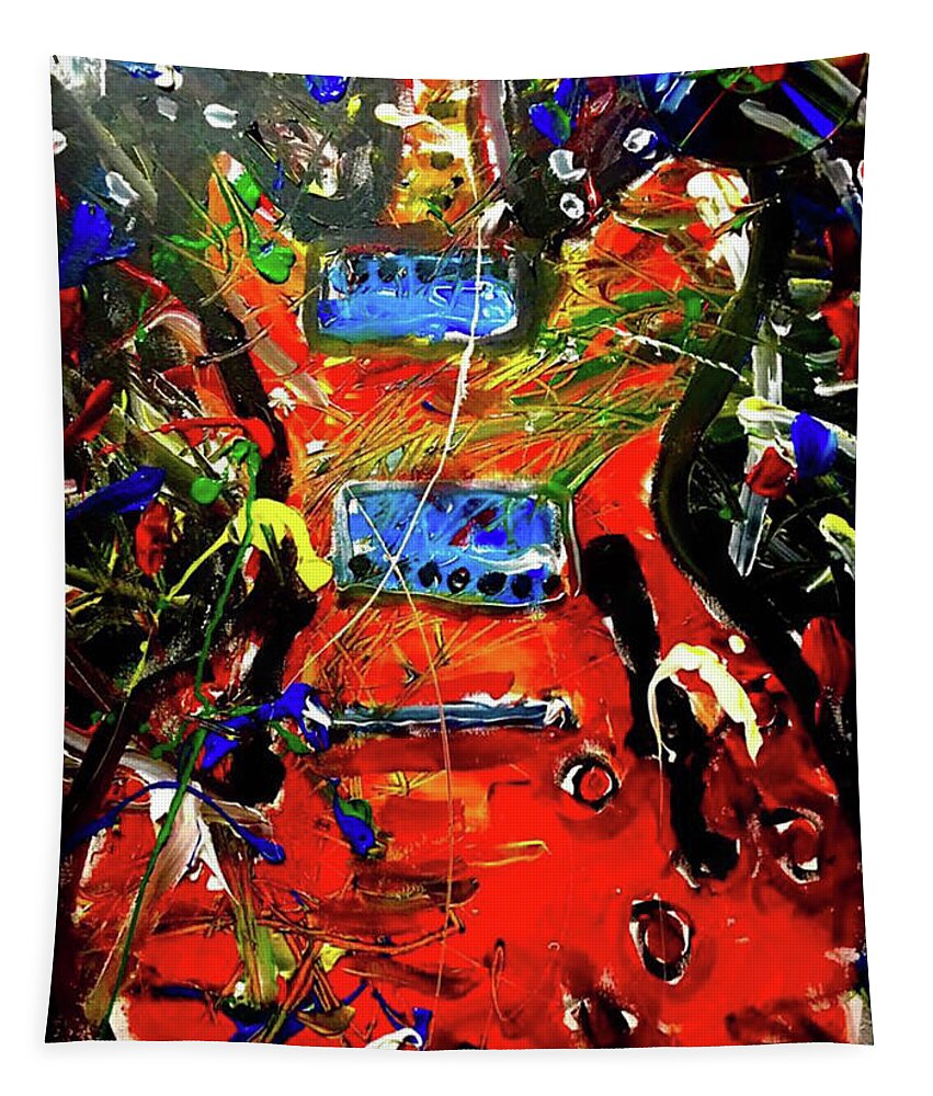  Tapestry featuring the painting Art Battle Rock by Neal Barbosa
