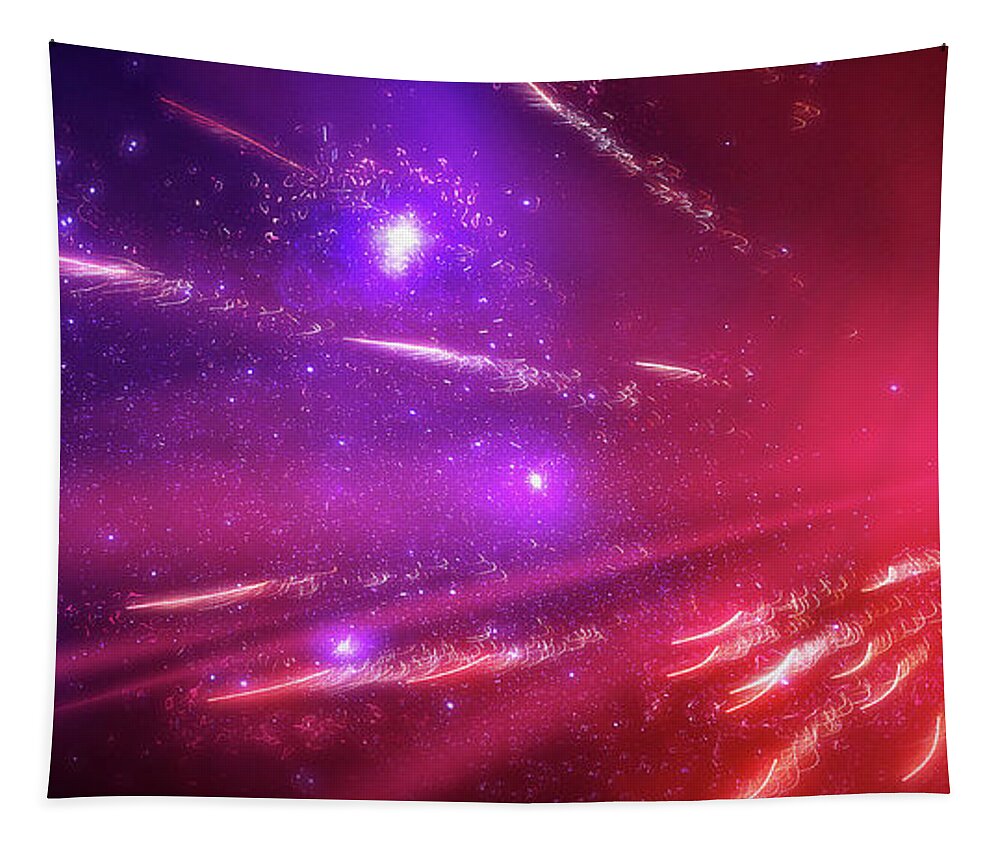 Stars Tapestry featuring the digital art Art - Change of Space by Matthias Zegveld