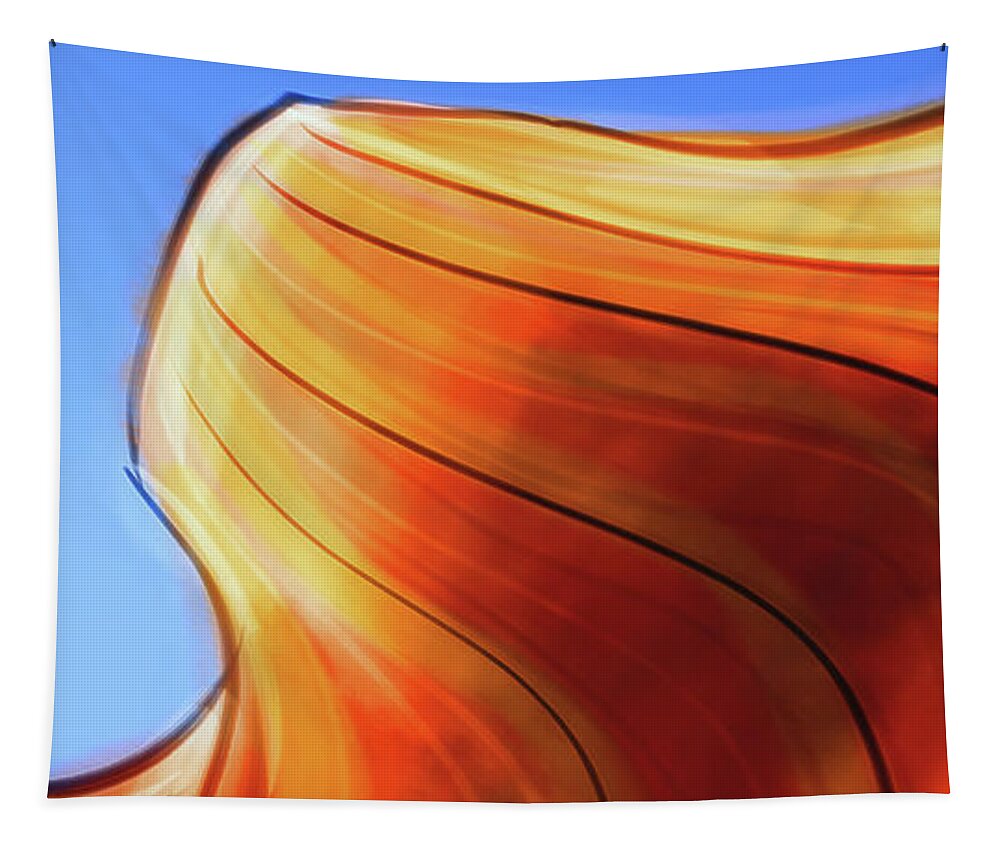 Arizona Tapestry featuring the digital art Art - The Wave Rock by Matthias Zegveld