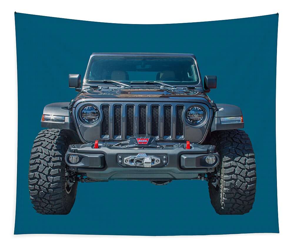 Jeep Tapestry featuring the photograph Jeep Wrangler JLU by Tony Baca