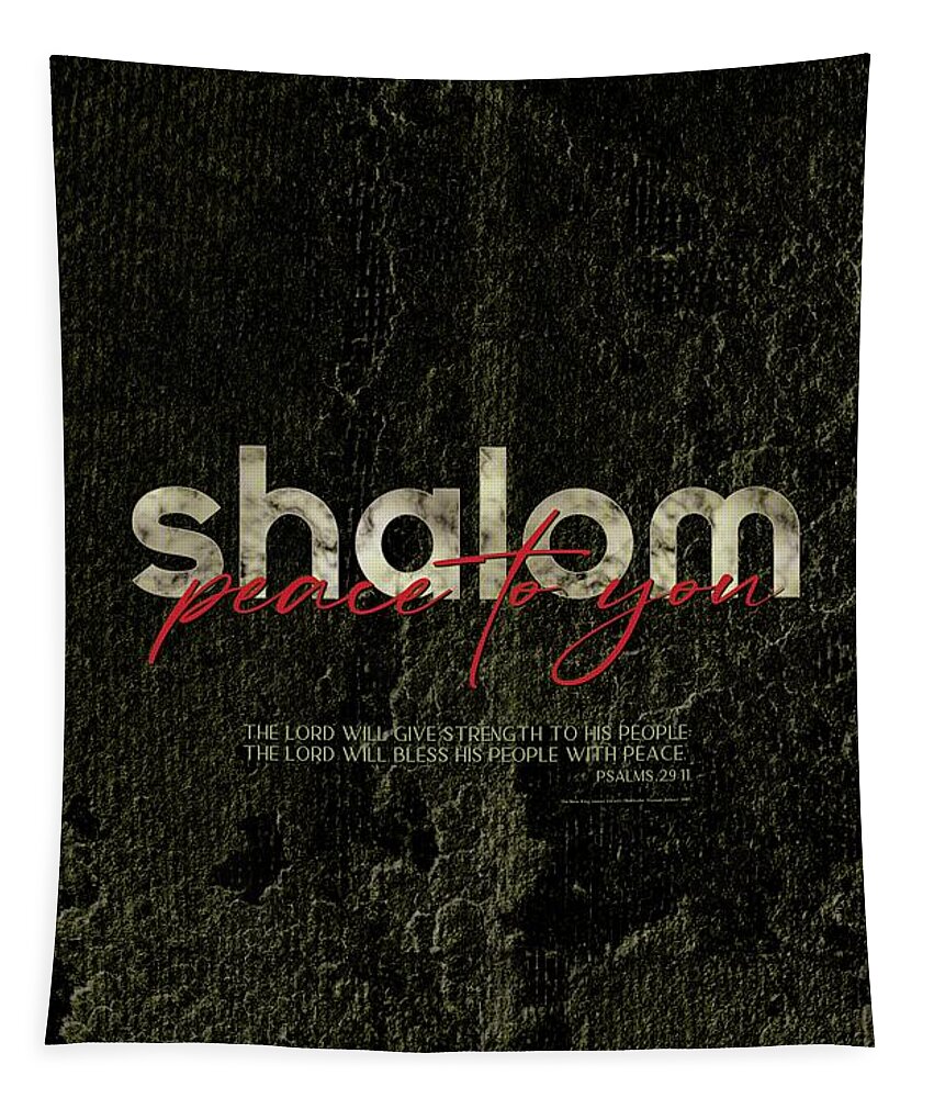Shalom Tapestry featuring the digital art Shalom by Barry Wills