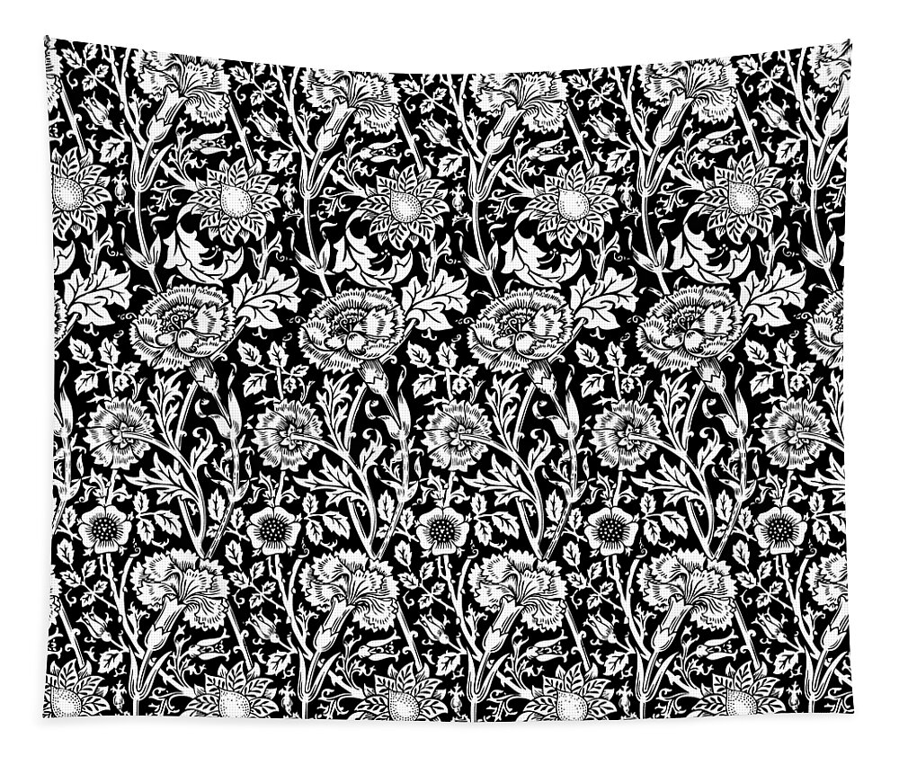 William Morris Tapestry featuring the digital art William Morris Floral Pattern by Eclectic at Heart