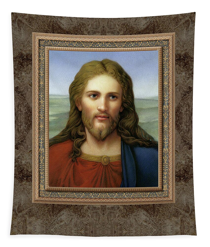 Christian Art Tapestry featuring the painting Christ in Red and Blue by Kurt Wenner