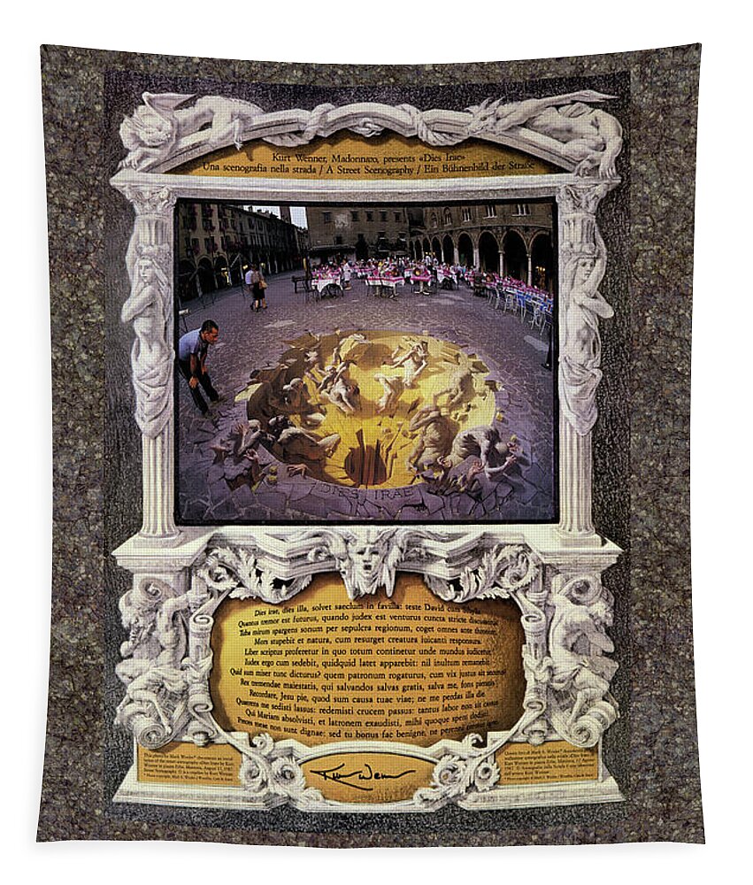 Dies Irae Tapestry featuring the mixed media Dies Irae Poster by Kurt Wenner