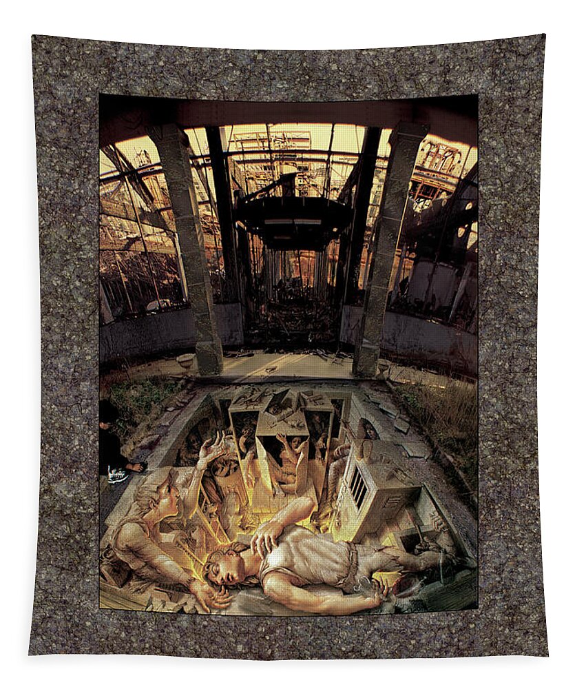 Ghetto Tapestry featuring the painting The Ghetto by Kurt Wenner