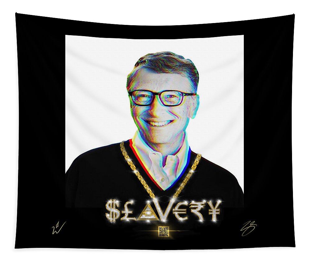 Wunderle Art Tapestry featuring the digital art Billionaire Gates by Wunderle