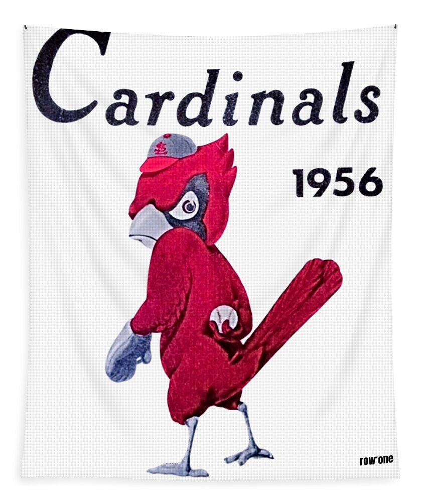 1956 St. Louis Cardinals Art Tapestry by Row One Brand - Pixels Merch