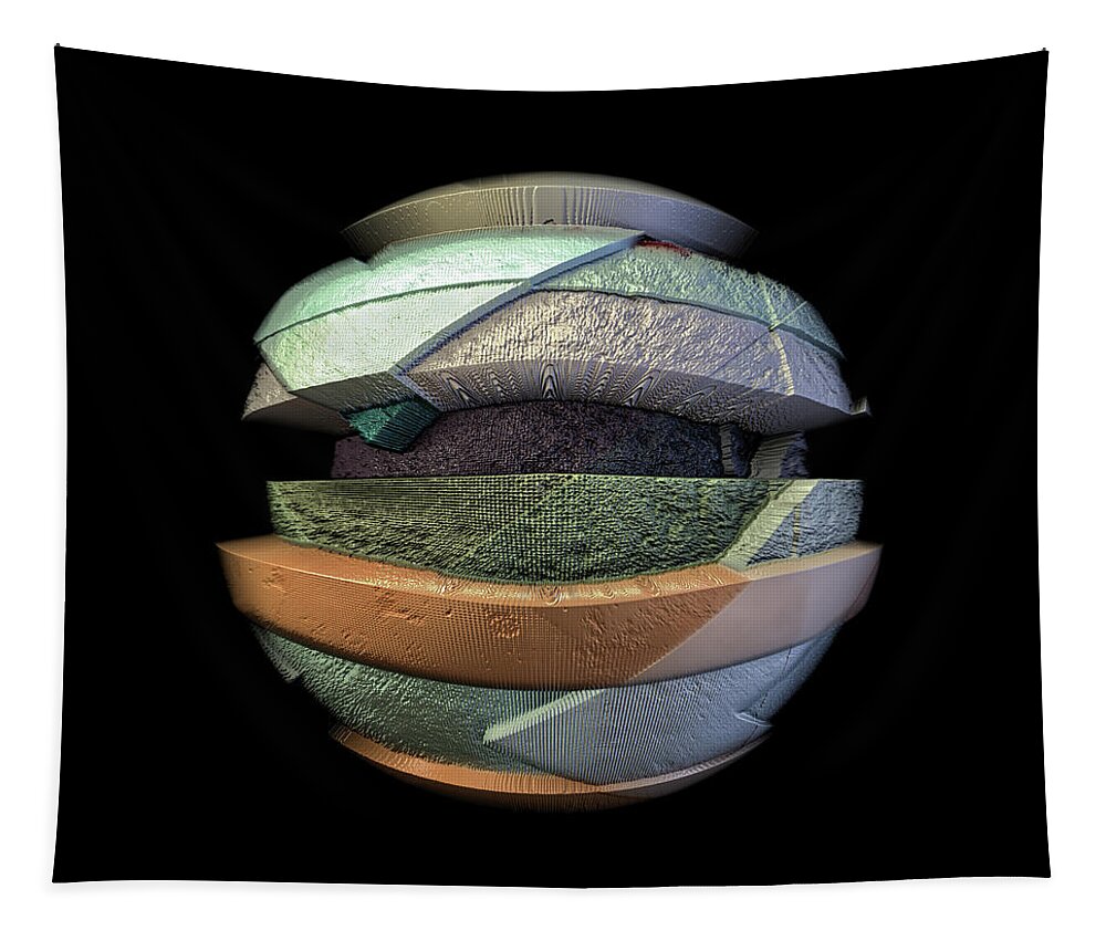 Texture Tapestry featuring the digital art Abstract 3D Sphere by Phil Perkins