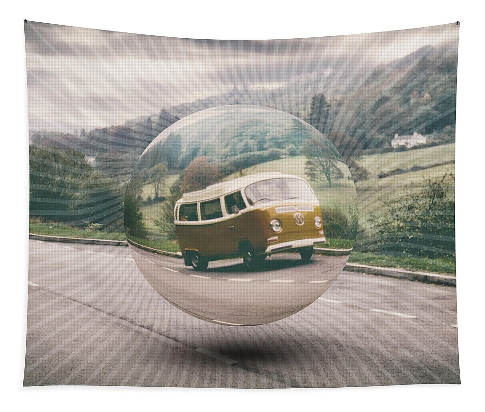 Road Trip Tapestry featuring the digital art Road Trip by Phil Perkins