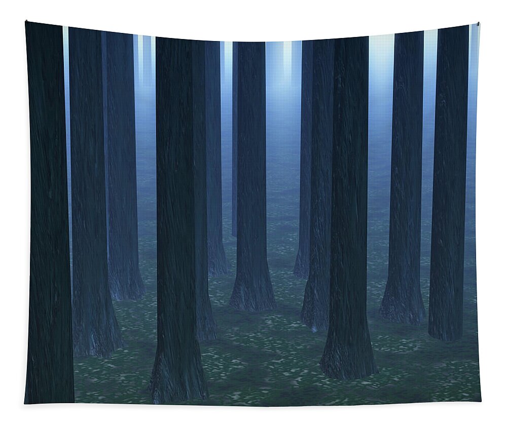 Mystery Tapestry featuring the digital art Distant Glow by Phil Perkins
