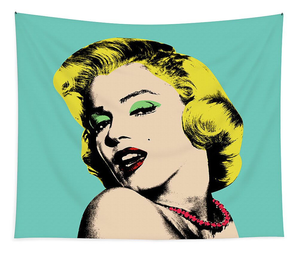 #faatoppicks Tapestry featuring the digital art Andy Warhol #1 by Mark Ashkenazi