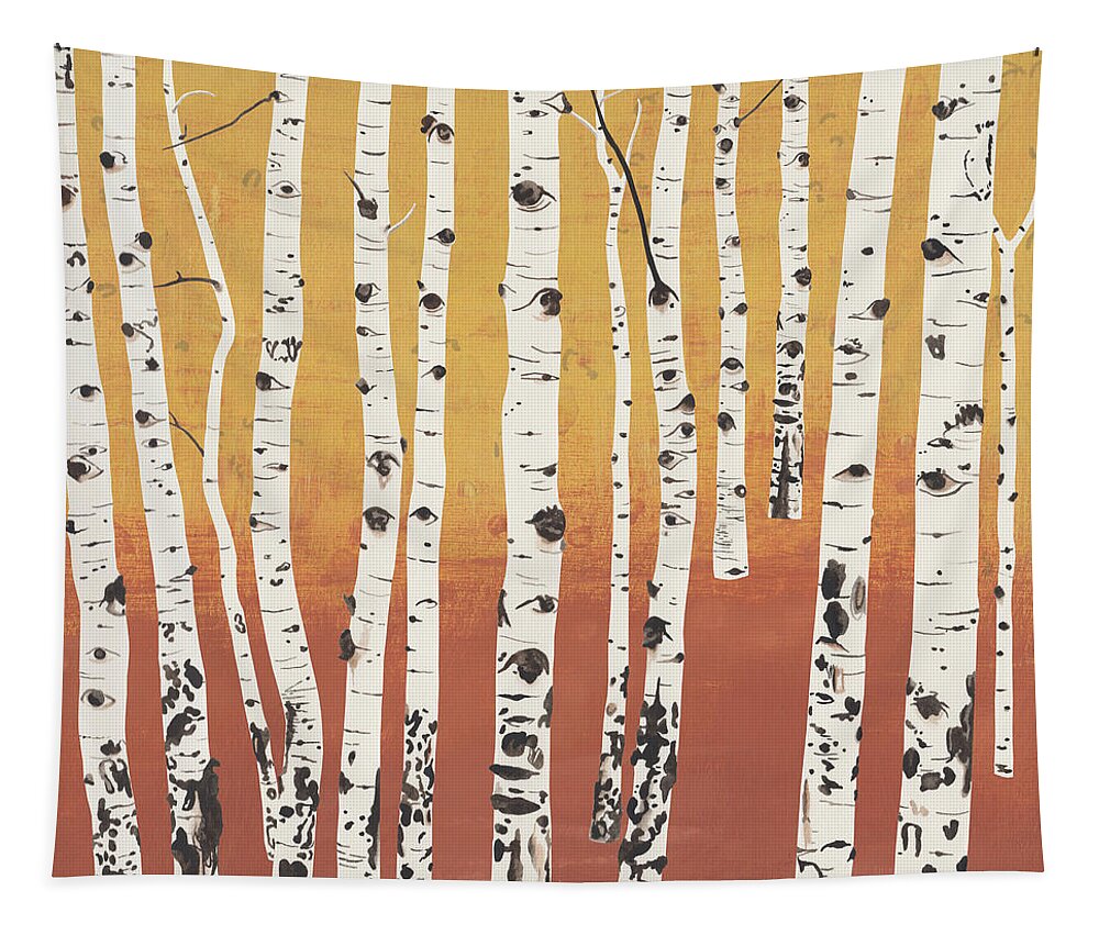 Aspen Trees Tapestry featuring the painting Aspen Trees I by Nikita Coulombe