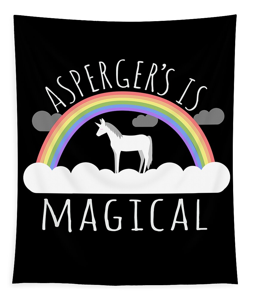 Funny Tapestry featuring the digital art Aspergers Is Magical by Flippin Sweet Gear