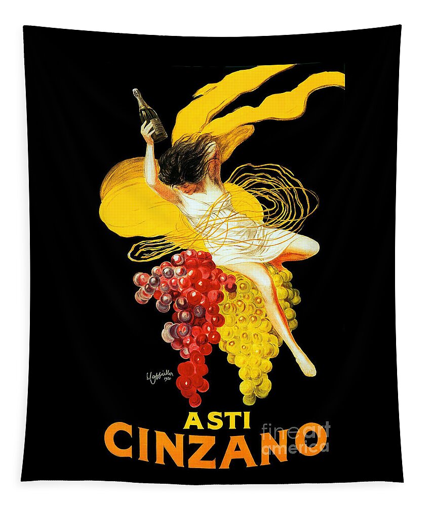Asti Cinzano Tapestry featuring the painting Asti Cinzano Advertising Poster by Leonetto Cappiello