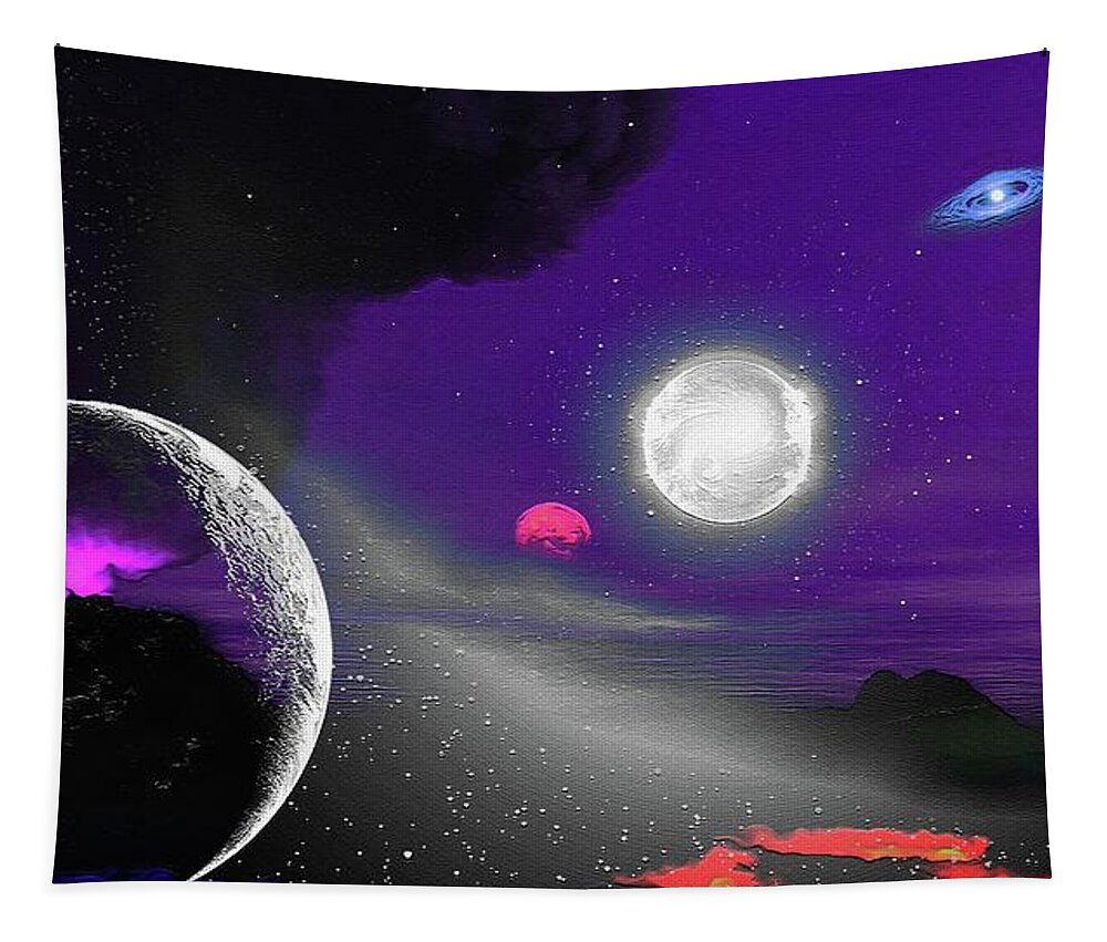Abstract Tapestry featuring the digital art Astral Visions by Don White Artdreamer