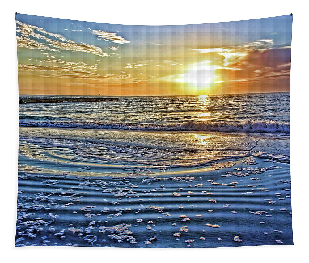 Gulf Of Mexico Tapestry featuring the photograph At The Beach 1 by HH Photography of Florida
