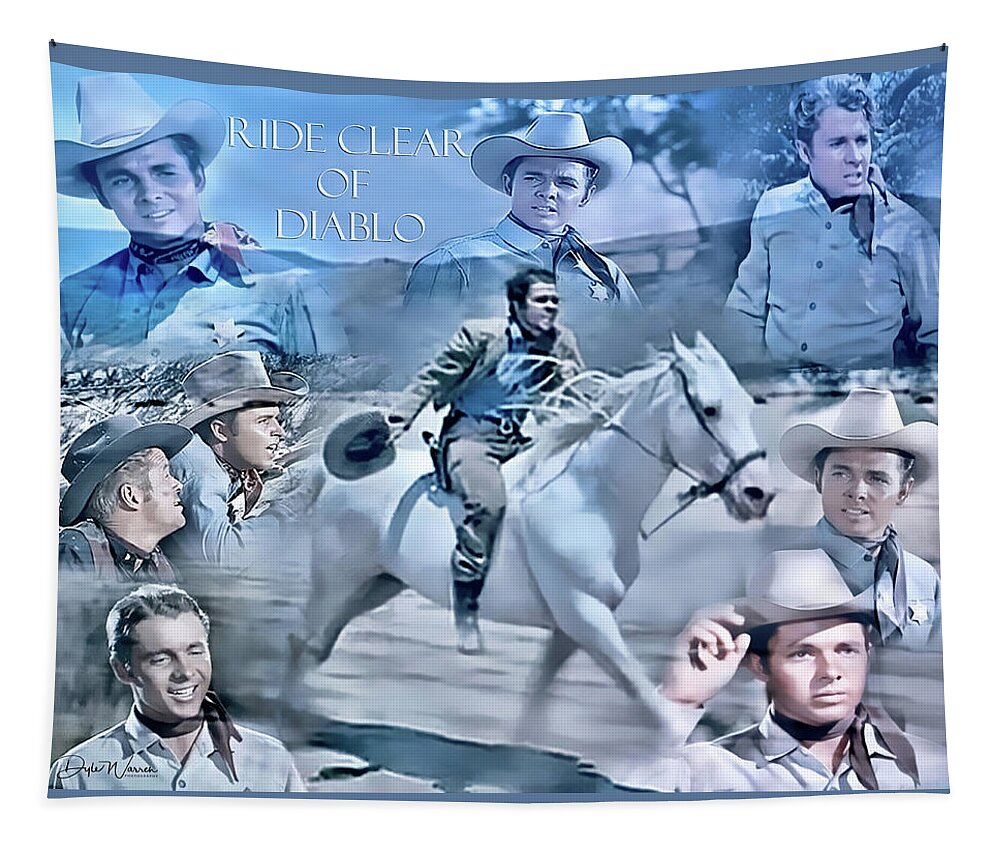 Audie Murphy Tapestry featuring the photograph Audie Murphy - Ride Clear of Diablo by Dyle Warren