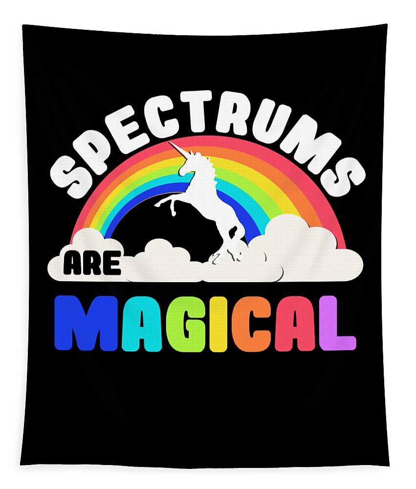 Unicorn Tapestry featuring the digital art Autism Awareness Spectrums Are Magical by Flippin Sweet Gear