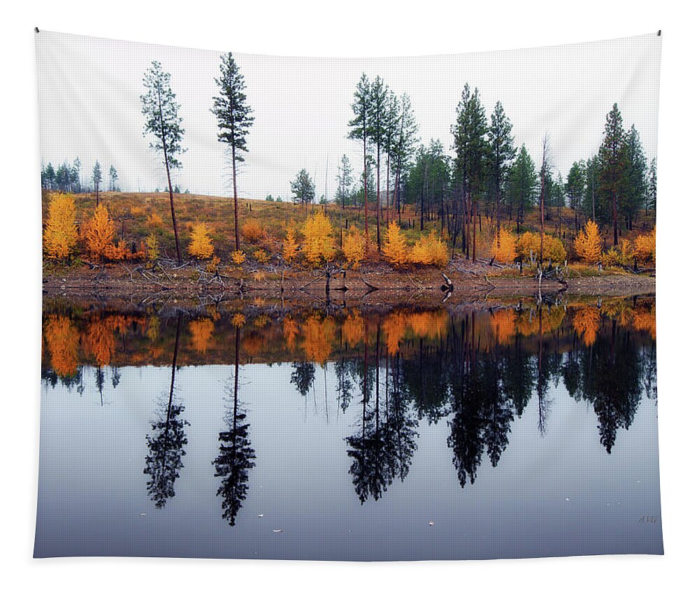 Landscape Tapestry featuring the photograph Autumn Color Reflection by Allan Van Gasbeck