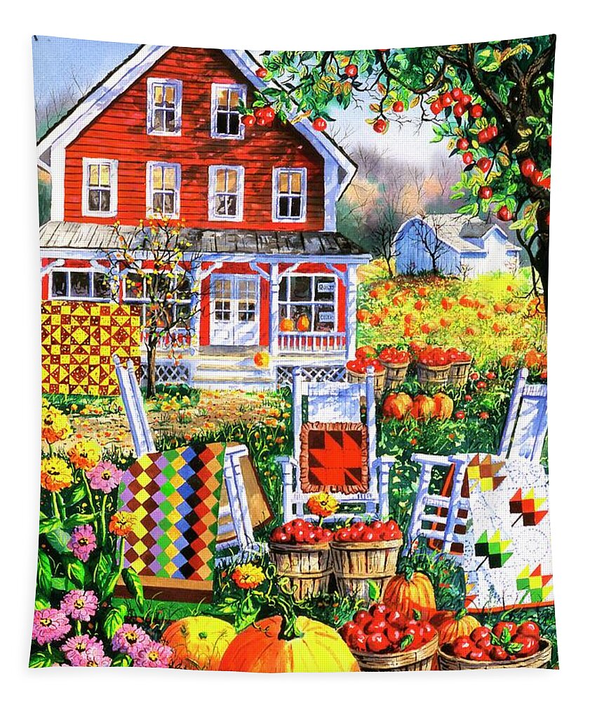Autumn Tapestry featuring the painting Autumn Joy by Diane Phalen
