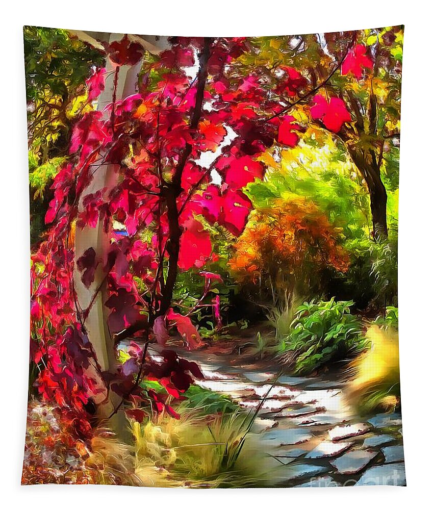 Autumn Leaves Tapestry featuring the photograph Autumn Leaf Swirl by Sea Change Vibes