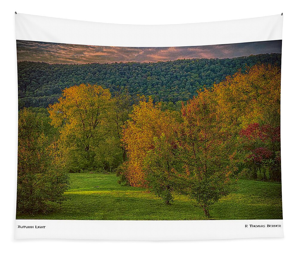Print Tapestry featuring the photograph Autumn Light by R Thomas Berner