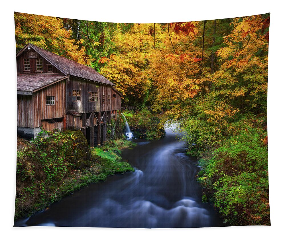 Fall Tapestry featuring the photograph Autumn Mill by Darren White