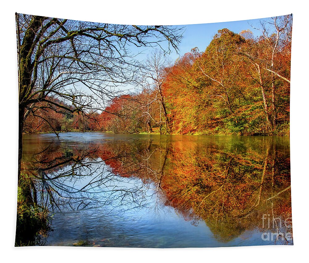 Holston River Tapestry featuring the photograph Autumn on the South Fork by Shelia Hunt