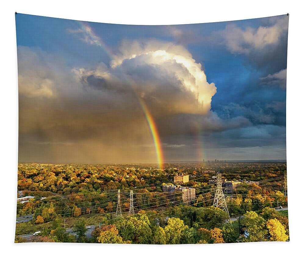Bronxville Tapestry featuring the photograph Autumn Rainbow by Kevin Suttlehan