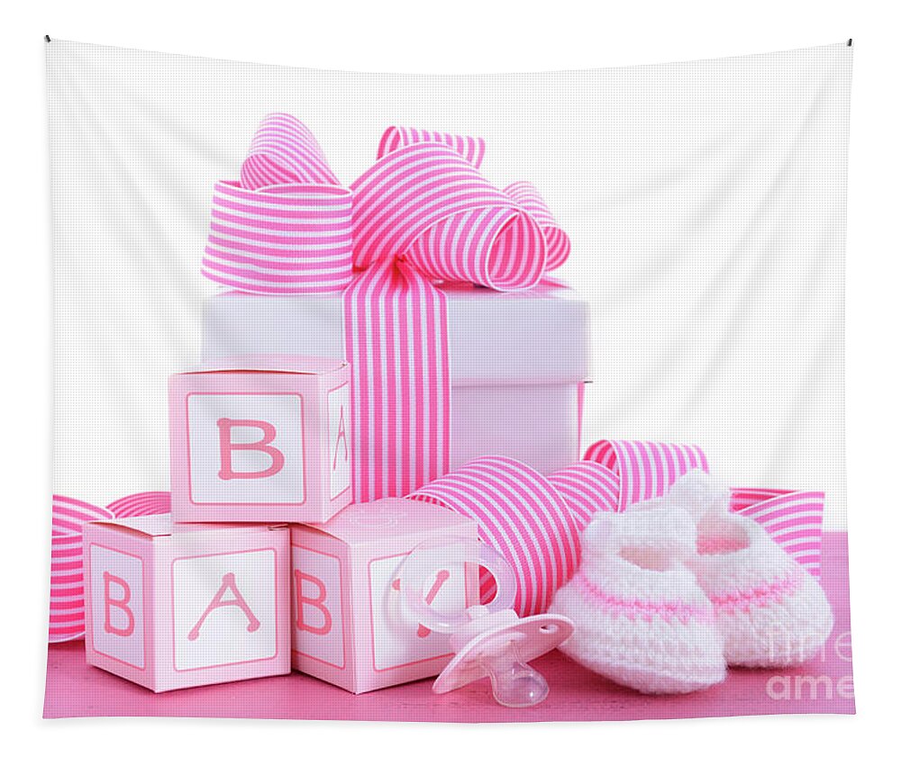 Baby shower Its a Girl pink gift Tapestry by Milleflore Images - Fine Art  America