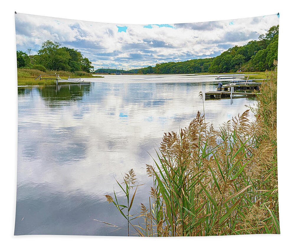 Scenic Tapestry featuring the photograph Backwater Reflections by Marianne Campolongo
