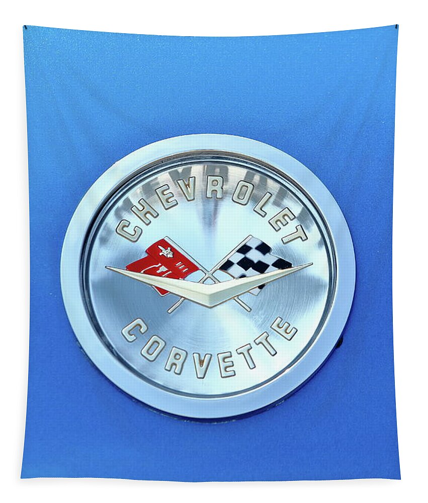 Corvette Tapestry featuring the photograph Badge of Distinction by Lens Art Photography By Larry Trager