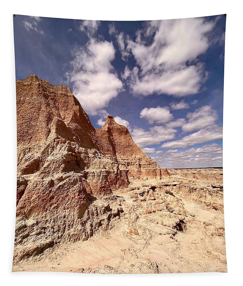 Badlands Tapestry featuring the photograph Badlands by Carolyn Mickulas