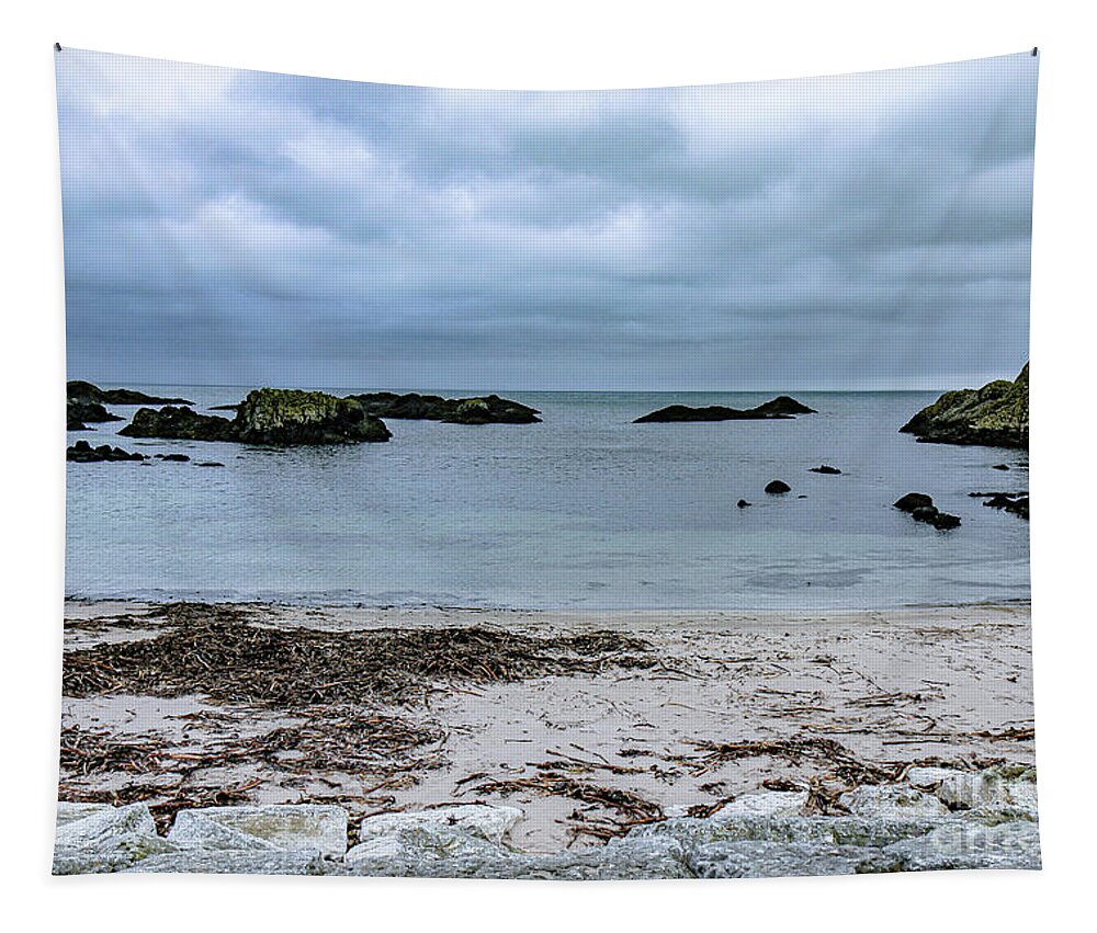 Ballintoy Harbour Tapestry featuring the photograph Ballintoy Harbour Northern Ireland by Veronica Batterson
