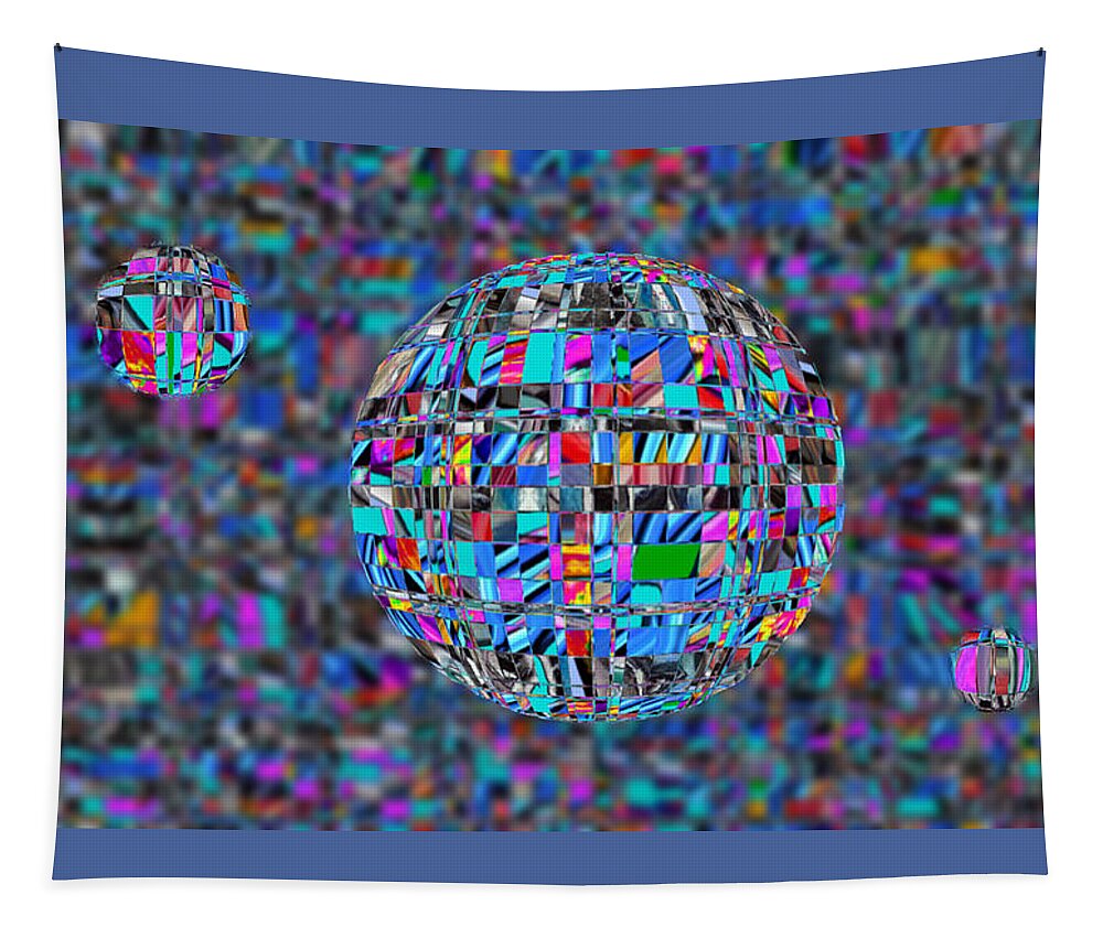 Digital Tapestry featuring the digital art Ballsy Abstract by Ronald Mills