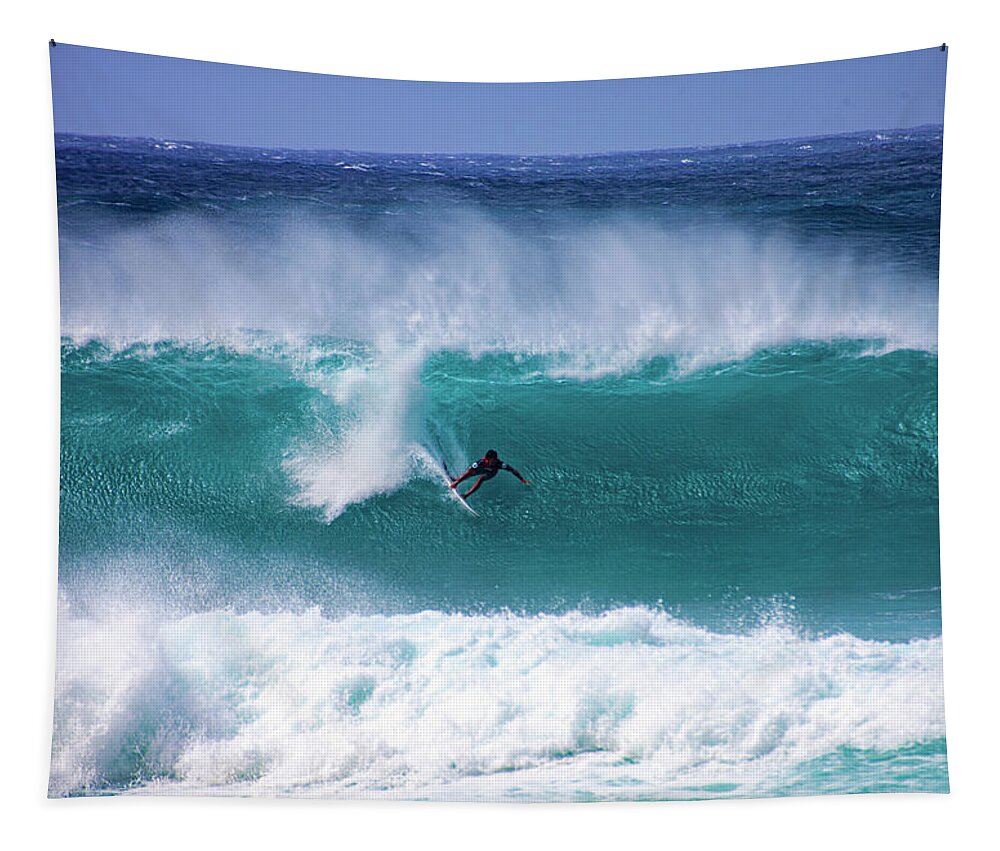 Hawaii Tapestry featuring the photograph Banzai Pipeline 21 by Anthony Jones