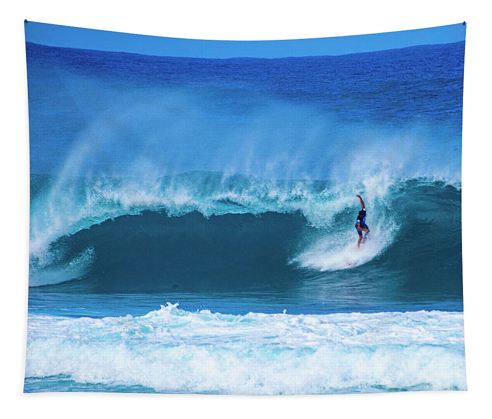 Hawaii Tapestry featuring the photograph Banzai Pipeline 34 by Anthony Jones