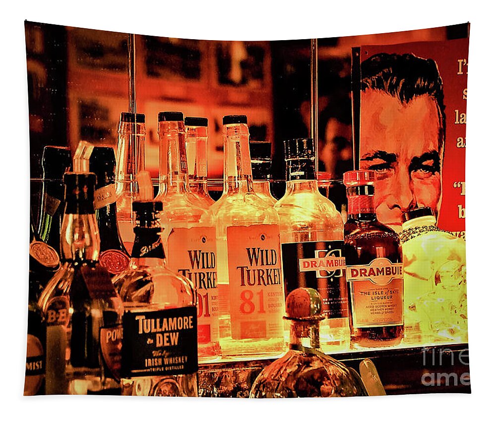 Bar Bottle Alcohol Tapestry featuring the photograph Bar Back by John Linnemeyer