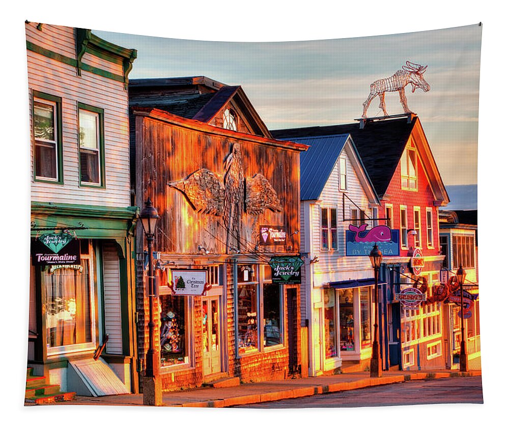 Bar Harbor Tapestry featuring the photograph Bar Harbor 1607 by Greg Hartford