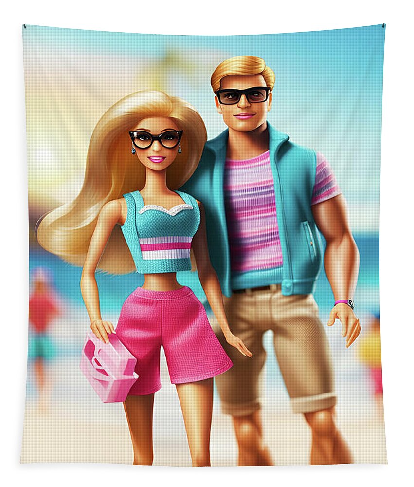 https://render.fineartamerica.com/images/rendered/default/flat/tapestry/images/artworkimages/medium/3/barbie-and-ken-at-the-beach-color-movie-poster-prints.jpg?&targetx=-1&targety=-53&imagewidth=794&imageheight=1188&modelwidth=794&modelheight=930&backgroundcolor=A45939&orientation=0&producttype=tapestry-68-80
