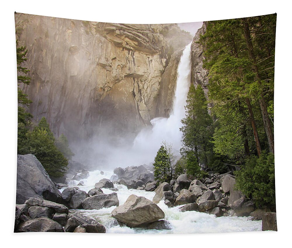 California Tapestry featuring the photograph Base of Yosemite Falls by Dawn Richards