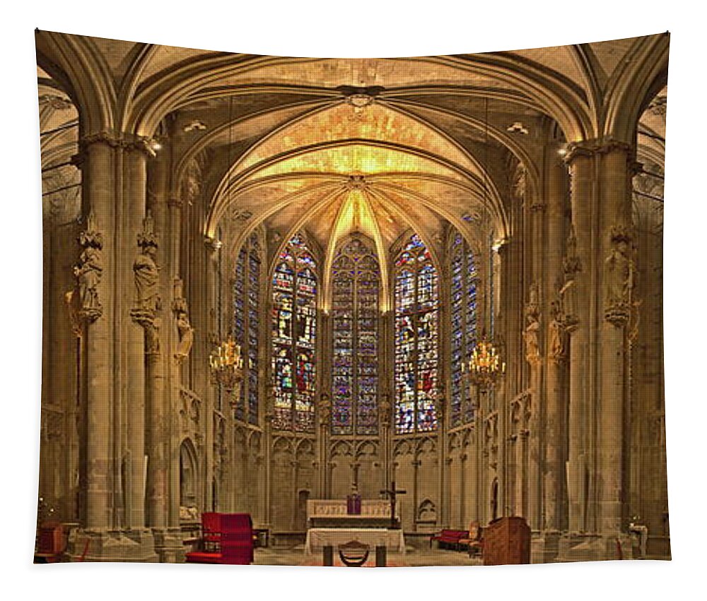 Basilique Tapestry featuring the photograph Basilique Saint-Nazaire de Carcassonne by Sean Hannon